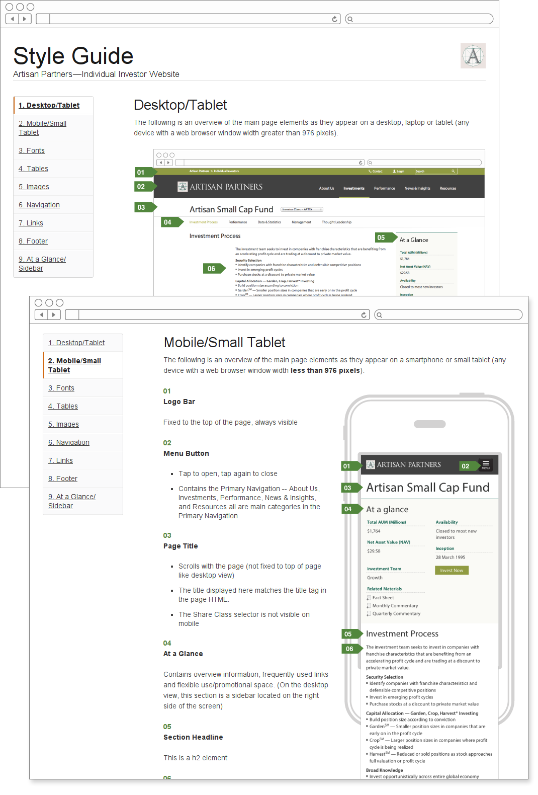 Artisan Partners web style guide