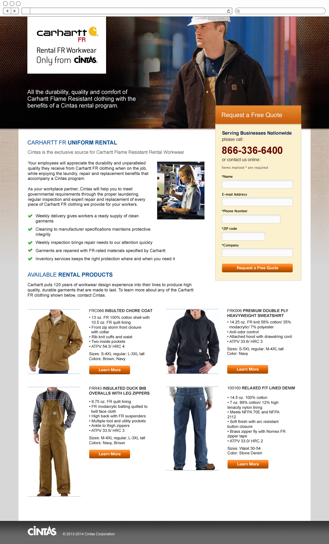 Cintas Uniforms - Carhartt Flame Resistant Clothing