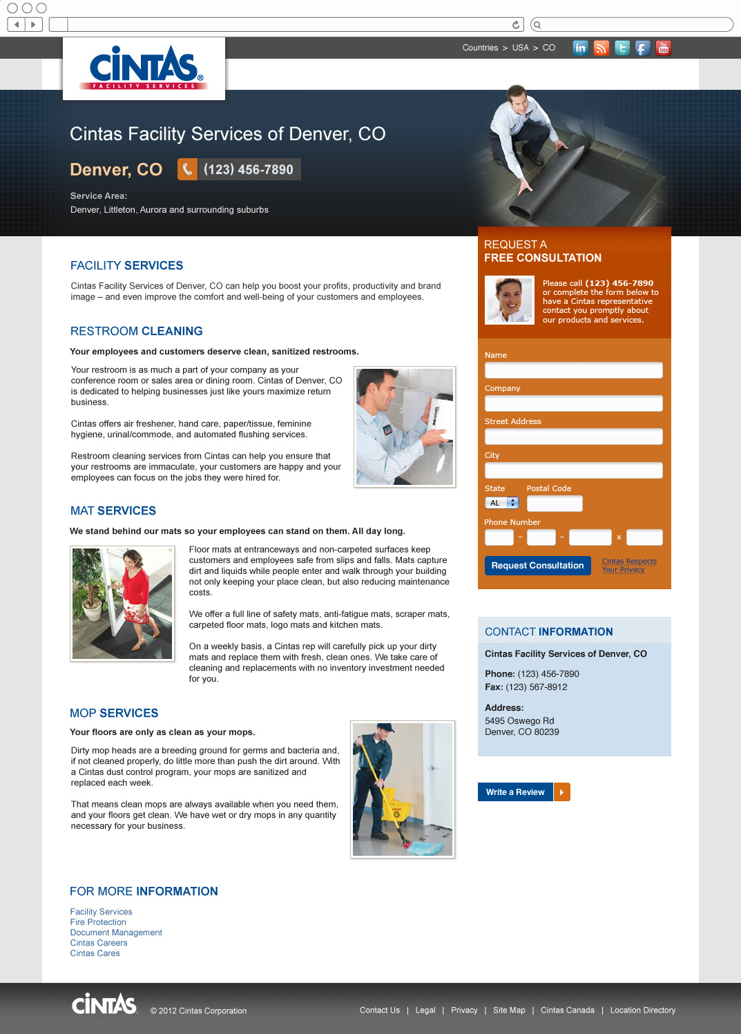 Cintas Facility Services Profile Page