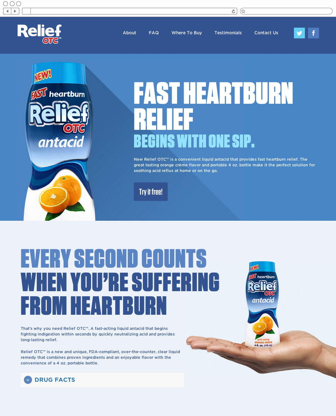 Relief OTC website