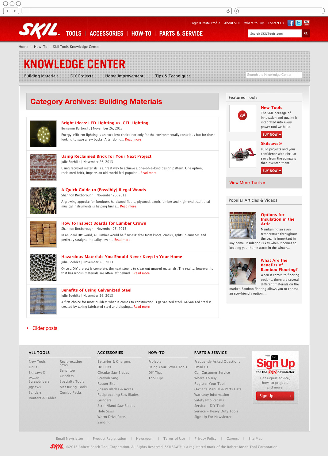 Skil Tools - DIY blog category list page